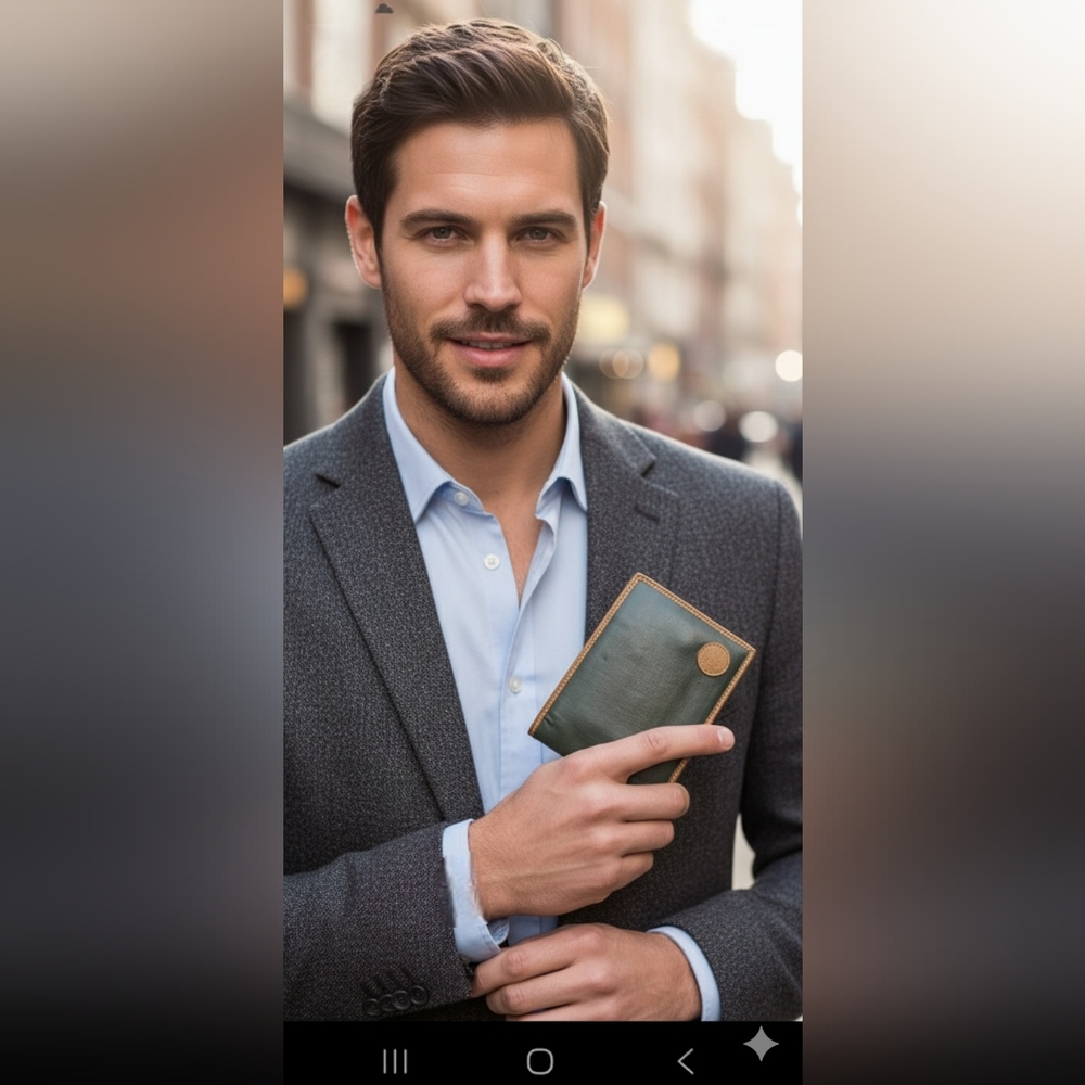 Hunting World Mens Green Bifold Wallet